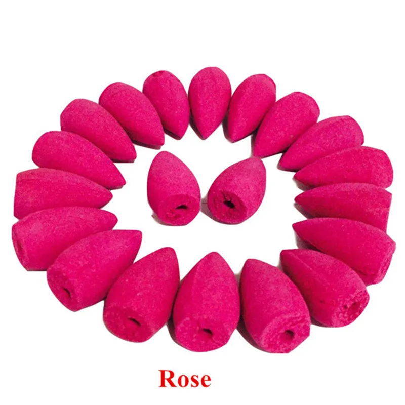 40PcsBox Chinese Backflow Incense Cones Natural Aroma Wormwood Agarwood Reflux Incense for Tea House Meditation (8)