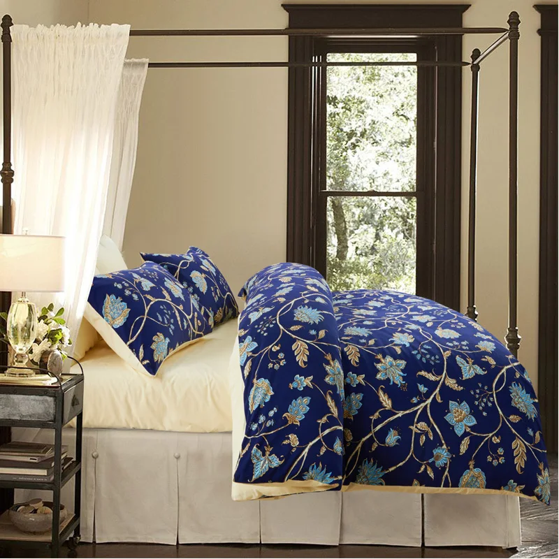 Floral 100 Egyptian Cotton Bohemia Bedding Comforter Set King/Queen