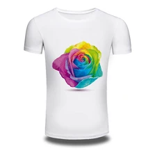 DY-207 Mens’T Shirts Color-Floral Printed Hiphop 100%Cotton Short-Sleeved T Shirt Tops mens t shirts White XXXL