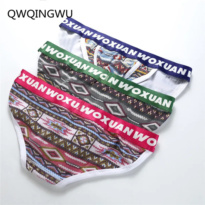

3PCS/Lot Men Underwear Sexy Men Briefs Cotton Low Waist Comfortable Mens Slip Cueca Male Panties Underpants Briefs Underwear