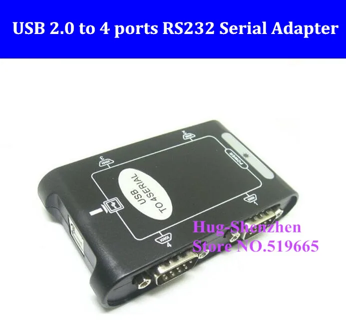 High Quality USB to RS232 4 port COM adapter card 9Pin USB 2.0 to 4 ports RS232 Serial DB9 COM Controller Connectors Adapter Hub yn8604 usb conversion of 4 port rs485 232 four road rs232 to usb serial port line com port conversion industry