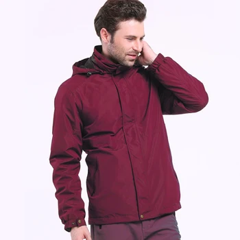 

2019 New Men Set Soft Shell Outdoor Windproof Breathable Single Layer Thin Hiking Jacket Windproof Waterproof Solid Color Casual