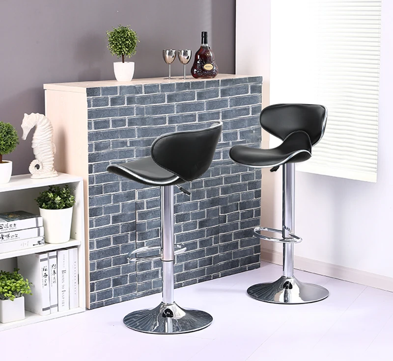 

JEOBEST 2Pcs PU Leather Modern Adjustable Swivel Bar stools Striped butterfly Chair Bar Stools FR DE ShippingHWC