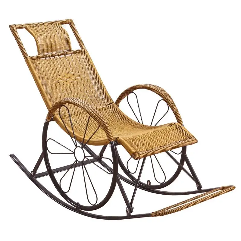 

20% Rocking Chair Recliner Rocking Chair Balcony Recliner Chair Adult Folding Lunch Break Siesta Leisure Elderly Chair