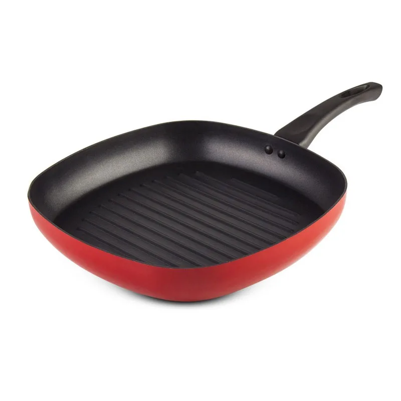 Сковорода-гриль без крышки Galaxy GL 9852 (Диаметр 28 см, японское антипригарное покрытие Silkware, возможность готовить без использования масла, эргономичная ручка)