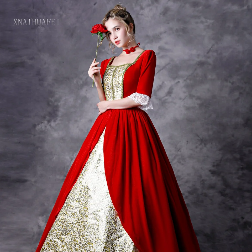 red velvet ball gown