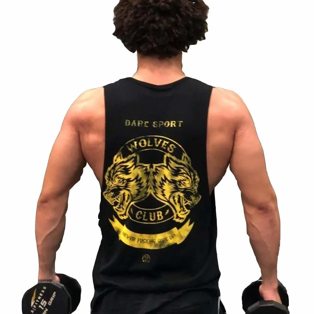 

Diliflyer 2018 Summer New Design Fierce Tiger Printing Running Vest Bodybuilding Workout Tank Men's Undershirt Fitness Tank Tops