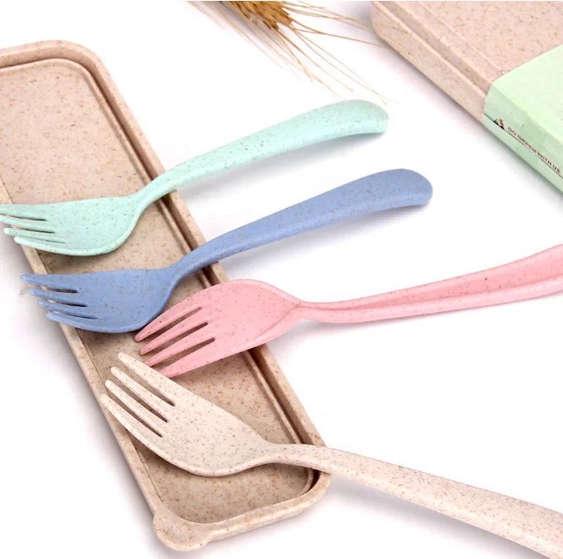 3pcs Children Baby Tableware Set Wheat Straw Children Travel Portable Tableware Spoon+Fork+ Chopstick+Box For Kids Picnic Gift 3pcs Children Baby Tableware Set Wheat Straw Children Travel Portable Tableware Spoon+Fork+ Chopstick+Box For Kids Picnic Gift