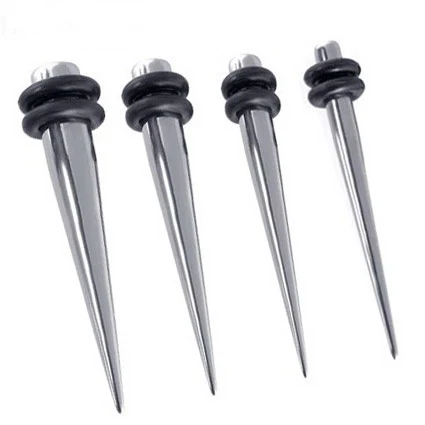 9 Paia Tunnel Per Orecchie In Acciaio Inox - Misure 14G-00G, Single Flare, Per Stretching, Unisex - Foto 7