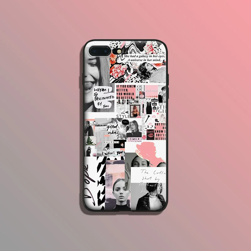 Модный стиль для девочек коллаж из ТПУ Мягкий силиконовый чехол телефона Apple iPhone 5