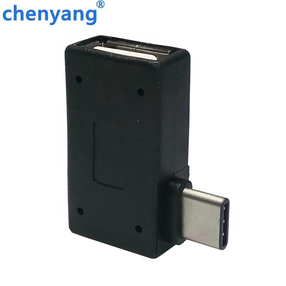 Переходник Type c Usb OTG 3 1 папа 2 0 A мама 90 градусов левый и правый угол адаптер