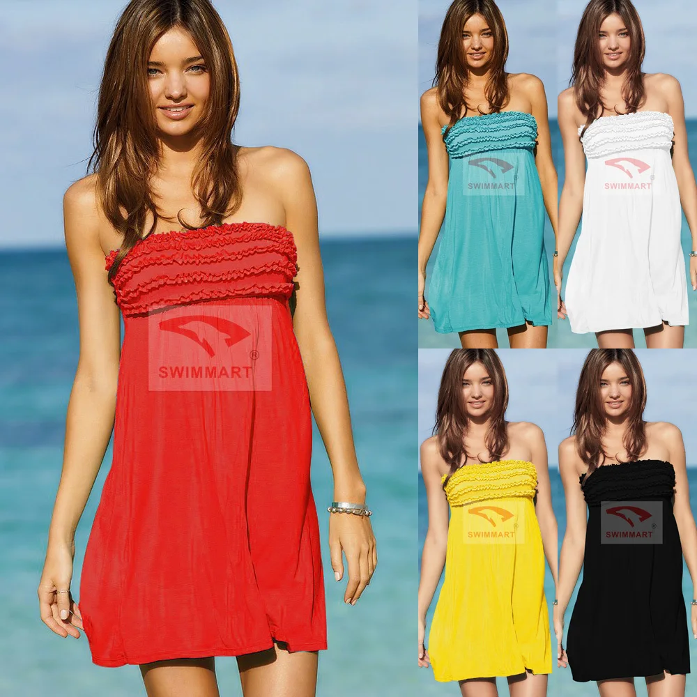 Free Shipping Beach Swimsuit Y Strapless Ruffle Bandeau Cover Up Free Shipping Beach Swimsuit Y Strapless Ruffle Bandeau Cover Up Dress Hot Tie Back Pool Party Swimwear With Frills On Aliexpress Alibaba Group