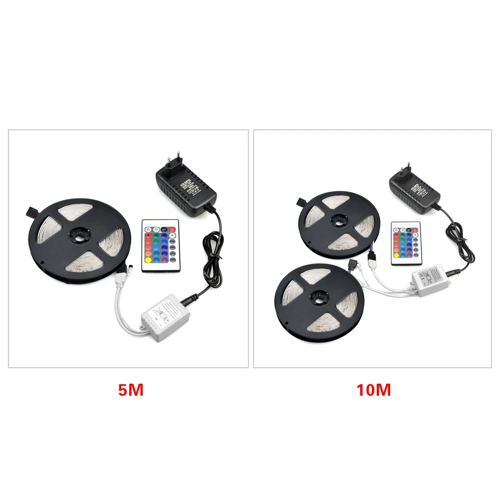 1 комплект 5 м или 10 2835 3528 SMD RGB Светодиодные ленты свет строка Декор лампы + DC 12 В 3A