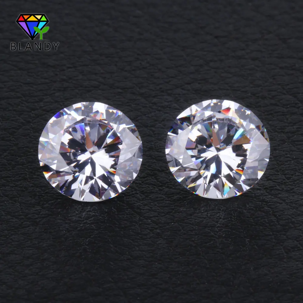 

Free Shipping Round Cut CZ Stone 5A 1.0~12mm Round Machine Cut White Cubic Zirconia Synthetic Gems For Jewelry DIY