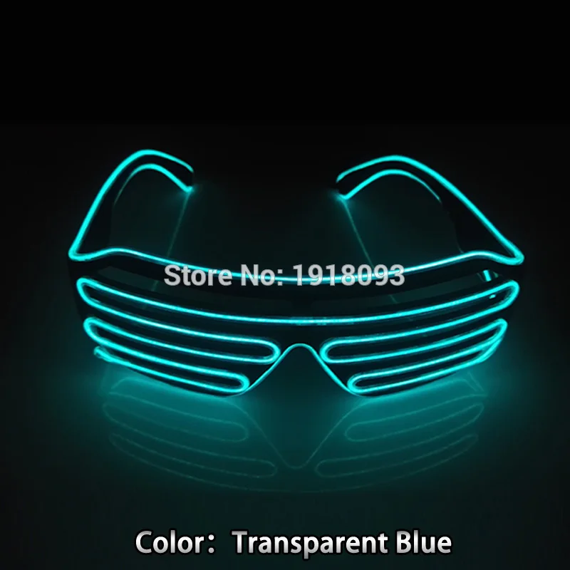 Новинка 2017 года яркие очки 26 стиль мигающий EL провода оригинальные светильники неонсветодио дный светодиодный рейв костюм светящийся для