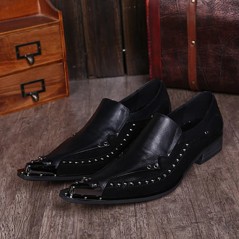 Лидер продаж Красивые мужские модные туфли с заклепками Chaussure Homme Мужские