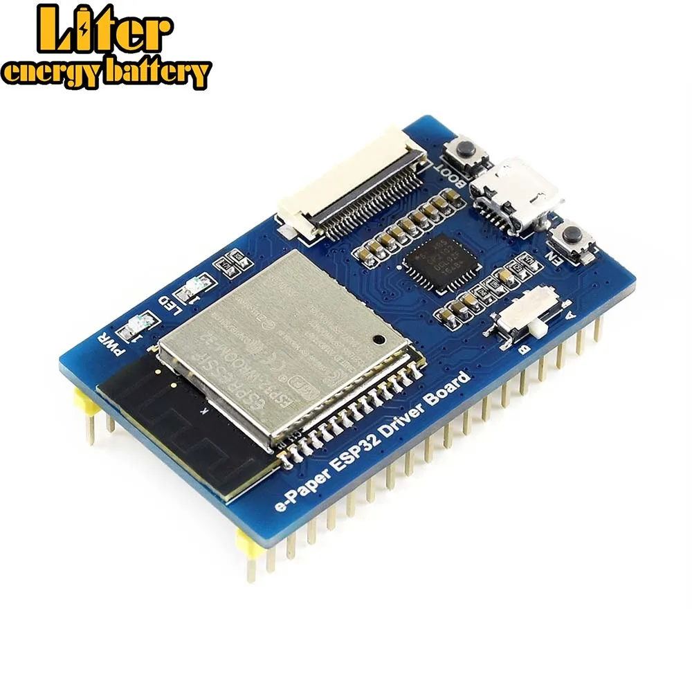 

Universal e-Paper Driver Board with WiFi / Bluetooth SoC ESP32 onboard, supports various Waveshare SPI e-Paper raw panels