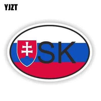 

YJZT 12.6CM*8.3CM Slovakia SK Country Code Car Sticker Decal Accessories 6-0255