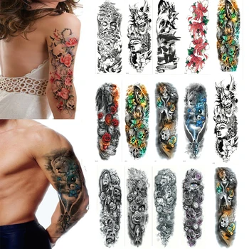

1/2/3Pcs Temporary Tattoo Sleeves Full Arm Waterproof Tattoos for Men Women Fake Transfer Tattoos Body Stickers On The Body Art