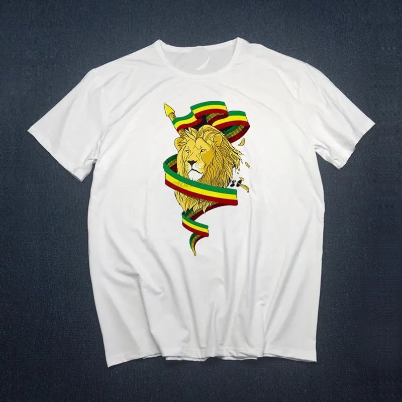 Tee T Shirt Reggae Lion Zion Costume Adult Rasta Tops Tees Novelty Camiseta | Мужская одежда