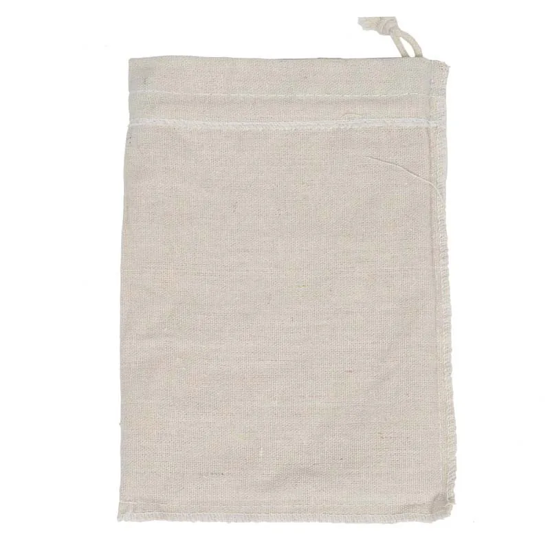 High Quality Wholesale Price Natural Resuable Jute Linen Drawstring Pouch Packaging Gift Bag Logo Printed Christmas dropshipping