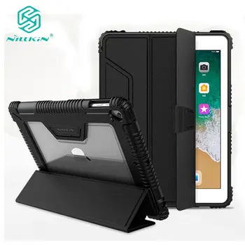

Nillkin Shockproof TPU Bumper + Leather Flip Cover for iPad 9.7 2017/2018 with Stand Function Gift Screen Protector