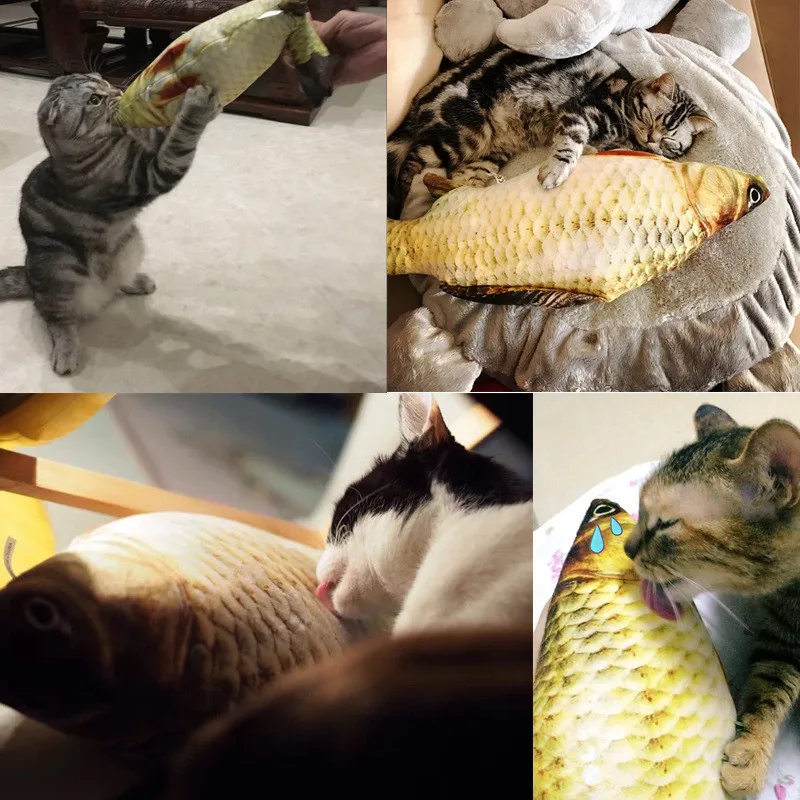 Кошки игрушки для собак трава Карп котенок питомец Рыба Форма забавная Жевательная укуса стойкие интерактивные материалы щенок B