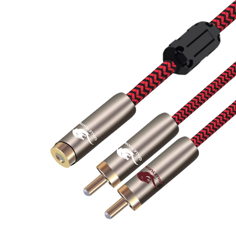 

RCA Female to Dual RCA Male Audio Splitter 2 RCA Y Cable For Subwoofer Amplifier Speaker TV Home Theater System 1m 2m 3m 5m 8m