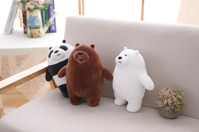 30 см Kawaii Мы Голые Медведи Плюшевые игрушки мультфильм медведь набивной гризли серый белый медведь панда кукла Дети любят подарок на день рождения