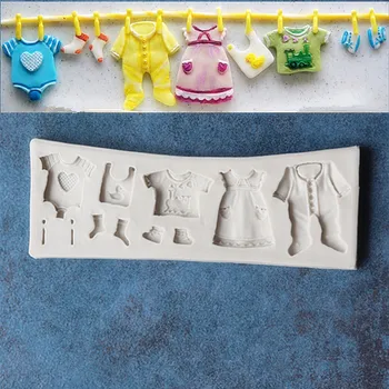 

DIY Baby Clothes Silicone Baking Socks Turn Sugar Cake Molds Chocolate Clay Dry Pace Mold A505