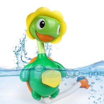 

Suction Cup Float Pump Water Spray Bathtub Bath Toys Toddler Swimming Pool ABS Turtle Shape Baby Toys Funny Shower