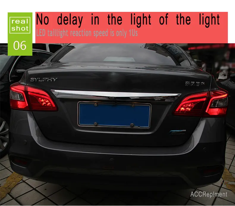 2 шт. автомобильный Стайлинг для Nissan Sylphy Sentra задний светильник s- для Sylphy светодиодный задний фонарь+ сигнал поворота+ тормоз+ задний светодиодный светильник