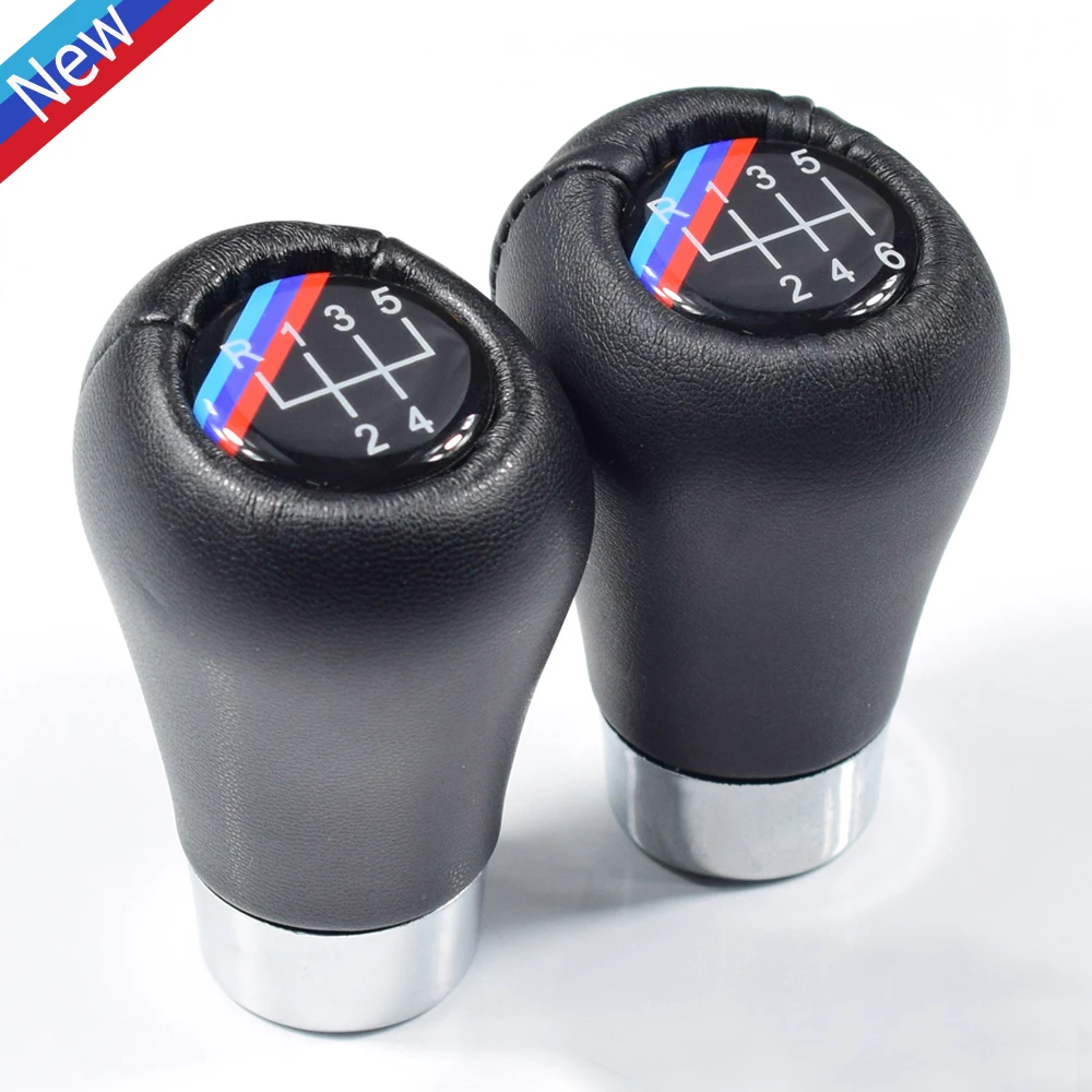 

New Handle 5 6 Speed Real Leather Gear Shift Knob For BMW 1 3 5 6 Series E30 E32 E34 E36 E38 E39 E46 E53 E60 E63 E83 E84 E87 E90