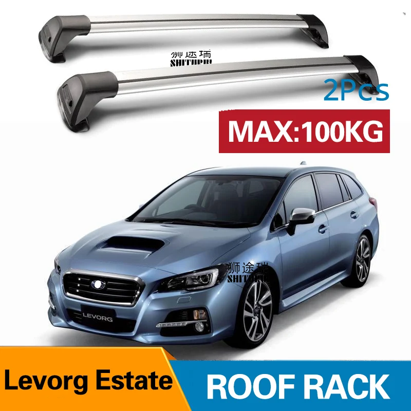 

SHITURUI For Subaru Levorg Estate 4 Door 2014- 2018 Serultra quiet truck roof bar car special aluminum alloy belt lock