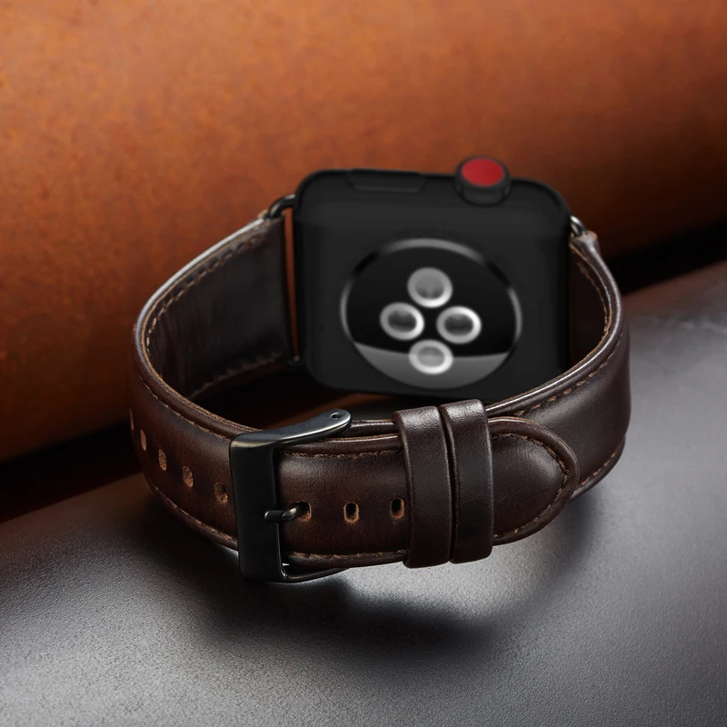 Мужские Кожаные Ремешки для наручных часов, ремешок для Apple Watch 4 44 мм, браслет VIOTOO, мужской кожаный ремешок для iwatch