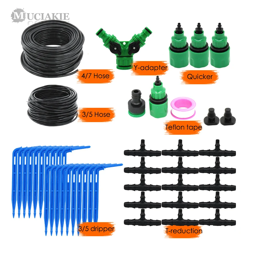Jardin Irrigation goutte à goutte 1//8/" Barb Goutte à Goutte Croix Splitter Connecteur pour 3//5mm Tuyau
