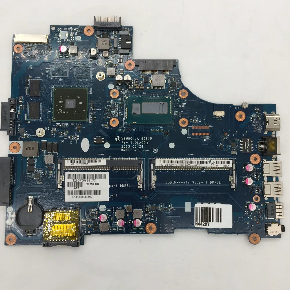 

High quality for 5537 3537 CN-04TGXY 04TGXY LA-9981P Laptop Motherboard pavilion i5-4200U VBW00 S06 DDR3L 100% fully tested OK