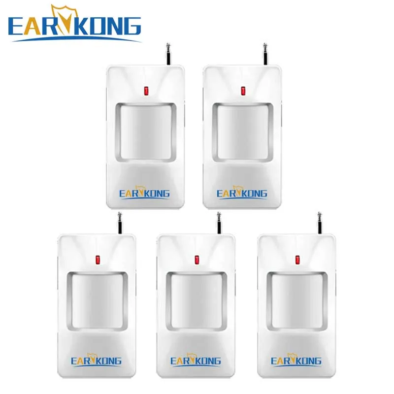 Sensor de Movimento para Casa do Assaltante do Sistema de Alarme sem Bateria 433mhz sem Fio Nova Earykong Lote Detector Infravermelho Pir sem Bateria 5 Pçs –