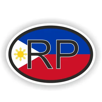

13.6CM*9.2CM Accessories Persoanltiy Philippines RP Decal Car Sticker Country Code PVC 6-0382