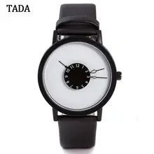 3ATM Waterproof tada brand special turntable dial hour clock women wristwatch genuine leather strap fashion quartz
