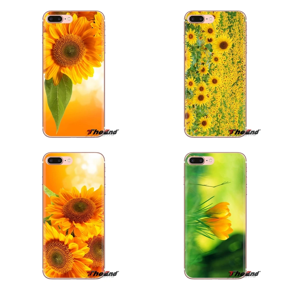 

For Huawei Nova 2 3 2i 3i Y6 Y7 Y9 Prime Pro GR3 GR5 2017 2018 2019 Y5II Y6II Soft Transparent Shell Covers Yellow Sunflower