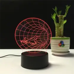 Туннель 3D светодиодный лампа ночник новинка подарок для Chilren светодиодный Иллюзия атмосферу сна настольная лампа Touch освещение, меняющее