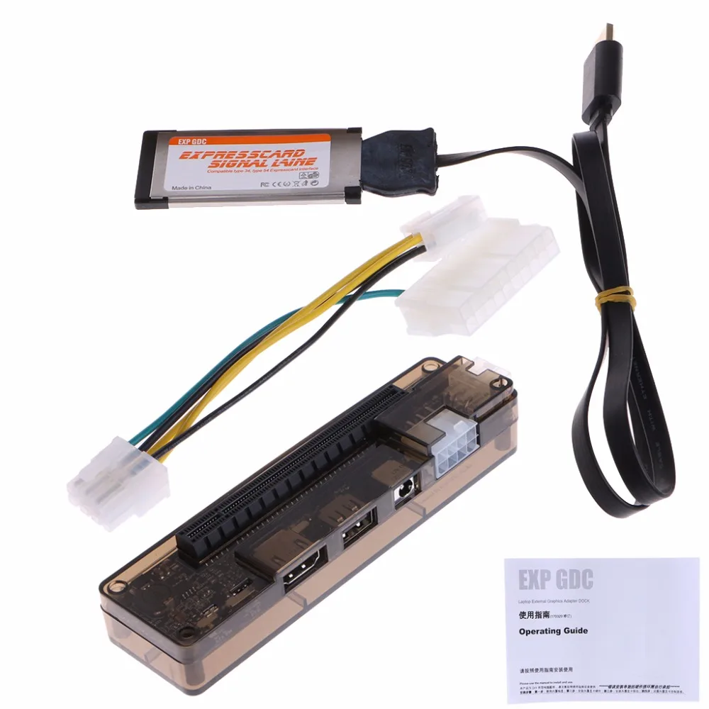 

OOTDTY PCI-E External Laptop Video Card Dock Station Cable For Express Card Interface