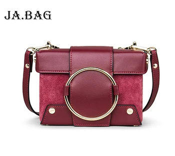 

Female Ring Buckle Fashion Messenger Bags,100% Genuine Leather Leisure Shoulder Bags,Luxury Handbags,Crossbody Bag For Women Bag