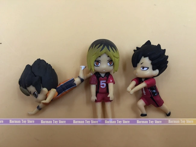 

3pcs/lot pvc 2.5CM-3CM Japanese anime figure haikyuu action figure set kids toys for girls