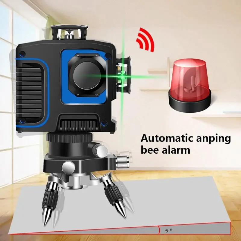 2D/3D Green Beam Horizontal / Vertical / Cross Self-leveling Laser Level Instrument