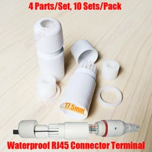 10PCS/Lot 17,5mm RJ45 Modulare Wasserdichten Stecker Kappe Terminal Abdeckung Schutz für Outdoor Netzwerk IP Kamera Zopf kabel