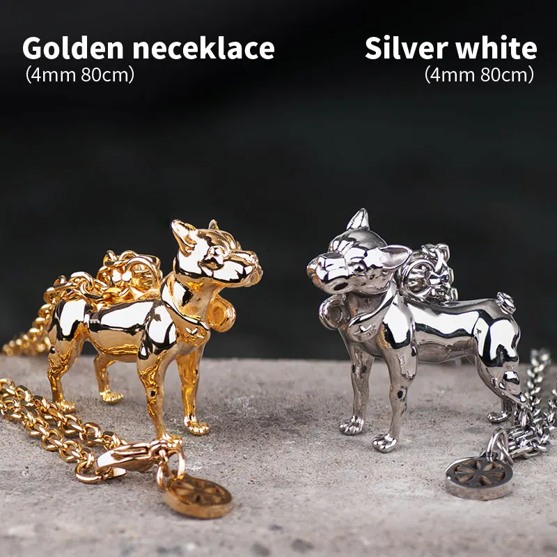 

2018 Dog pendant for Unisex stainless steel French bulldog necklaces jewelry