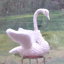 creative simulation swan toy Foam and feathers petal swan model gift about 52x56cm