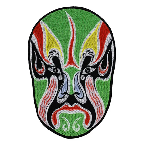 Mask 16 1 шт. в китайском стиле Пекинская опера маски для лица модная ткань вышивка железные на патчи аппликация Швейные принадлежности TH822 - Цвет: Mask 16
